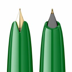 Stilou Flaro Mercur S Green - Chrome Trim - Steel Nib GP Flaro 41 F