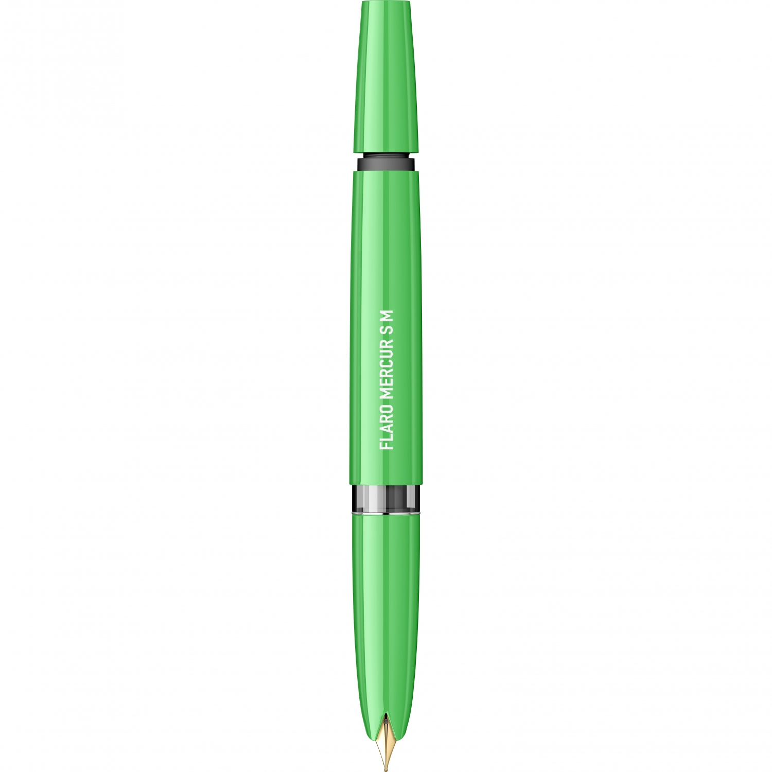 Imagine Produs Stilou Flaro Mercur SM Lime - Chrome Trim - Steel Nib GP Flaro 41 F