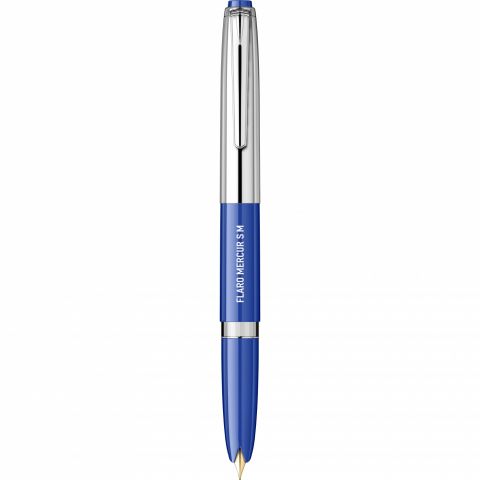 Stilou Flaro Mercur SM Blue - Chrome Trim - Steel Nib GP Flaro 41 F