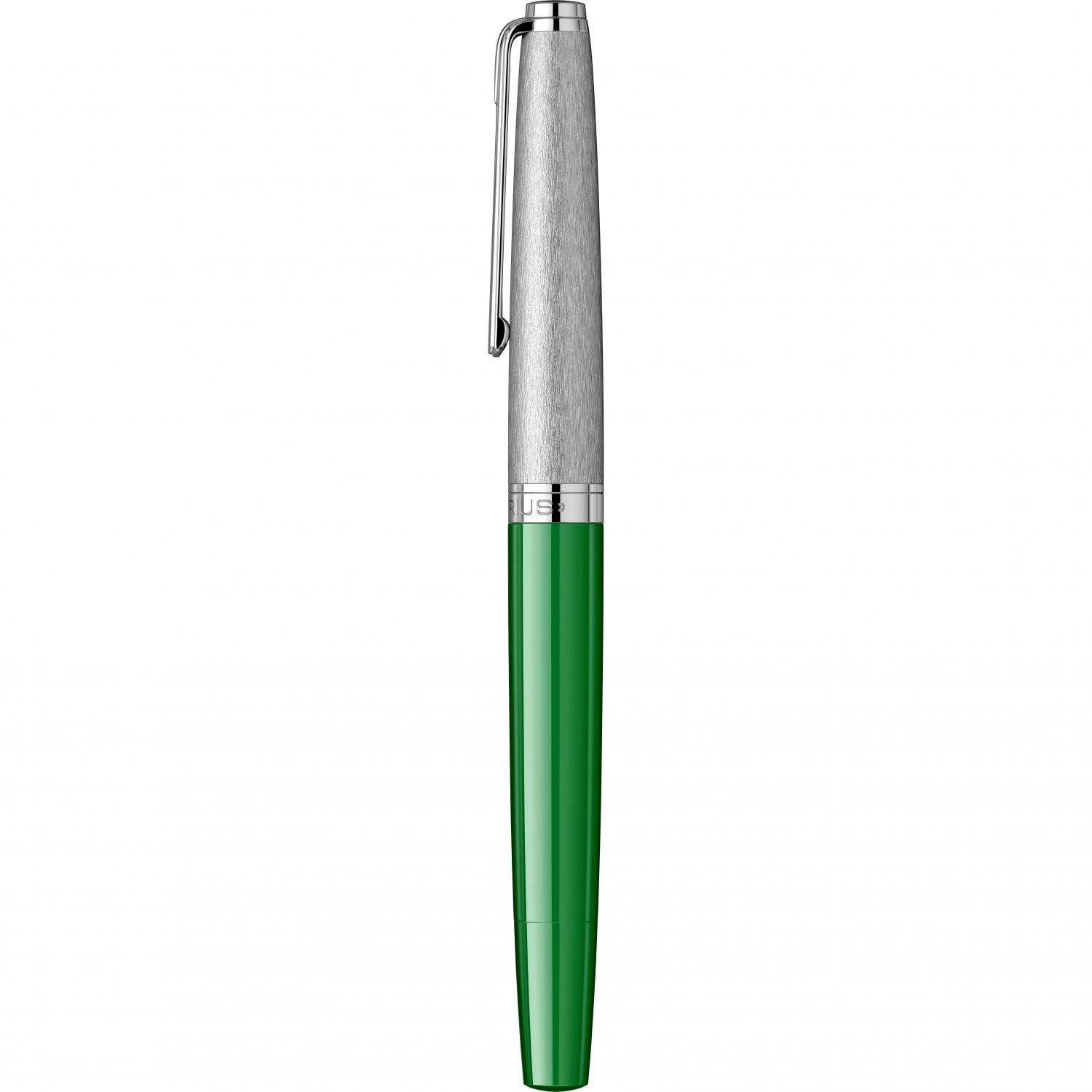 Imagine Produs Stilou Flaro Sirius Green - Satin Chrome Cap - Chrome Trim - Steel Nib GP Flaro 62 F
