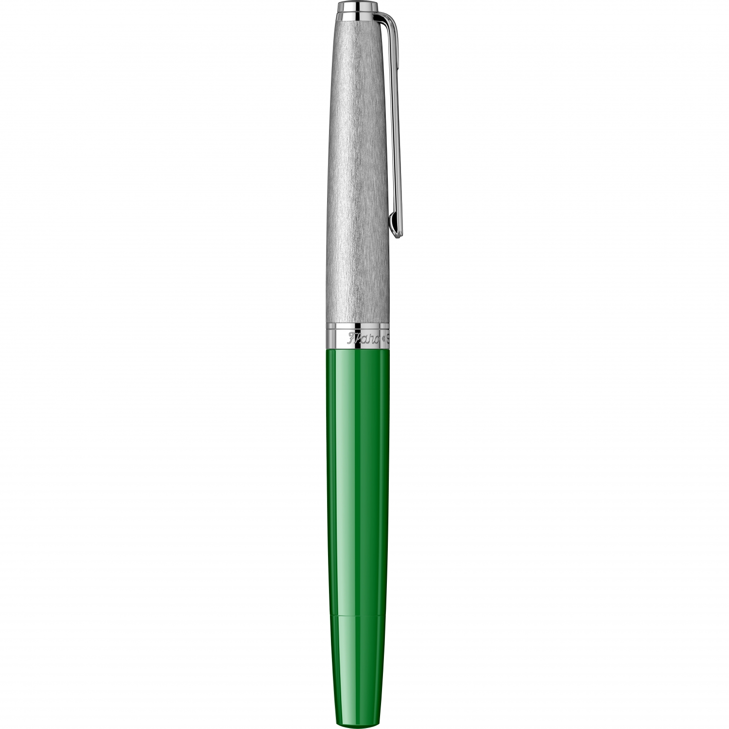 Imagine Produs Stilou Flaro Sirius Green - Satin Chrome Cap - Chrome Trim - Steel Nib GP Flaro 62 F