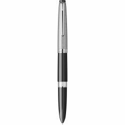 Black - Satin Chrome Cap - Chrome Trim - Steel Nib Flaro 62 F