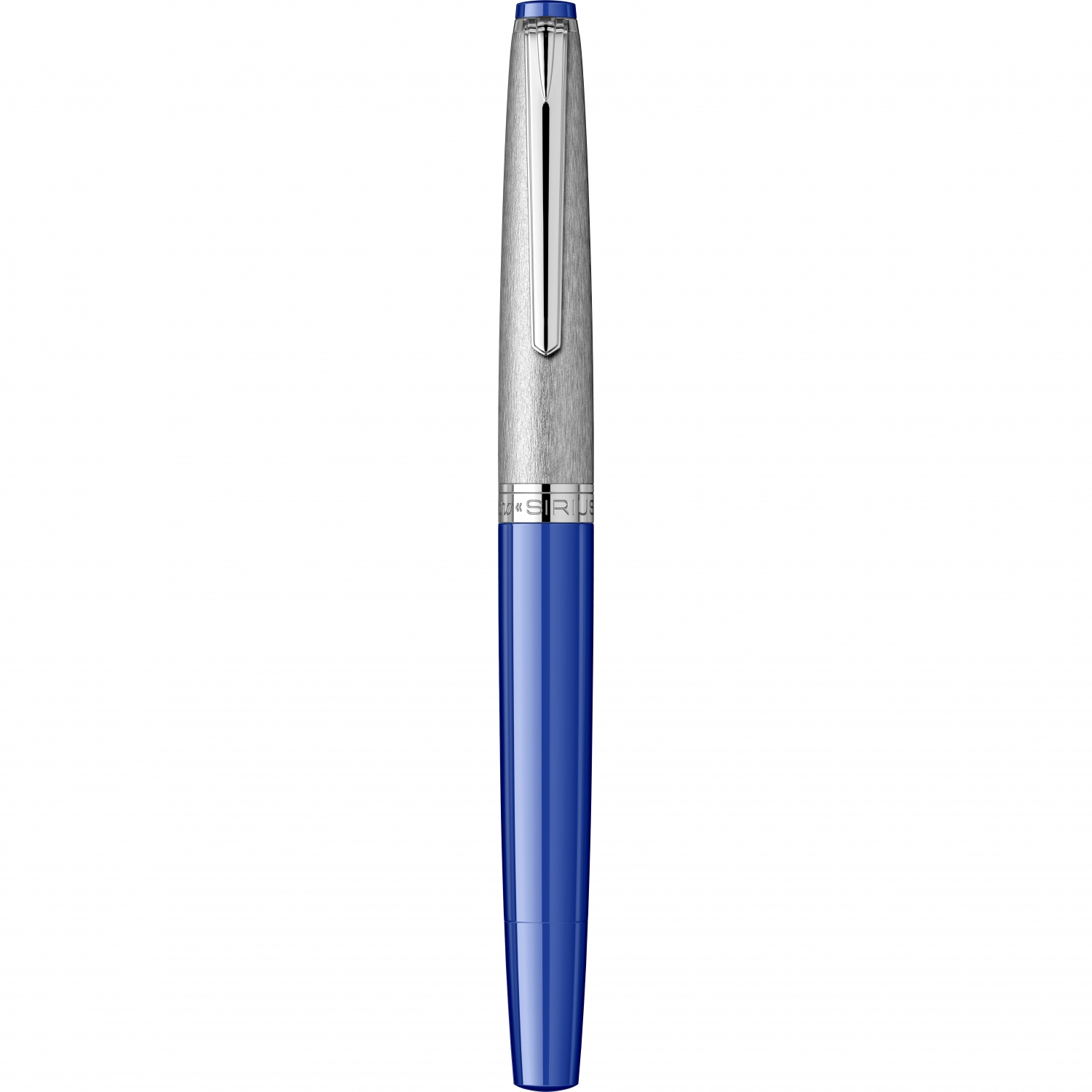Imagine Produs Stilou Flaro Sirius Blue - Satin Chrome Cap - Chrome Trim - Steel Nib Flaro 62 F