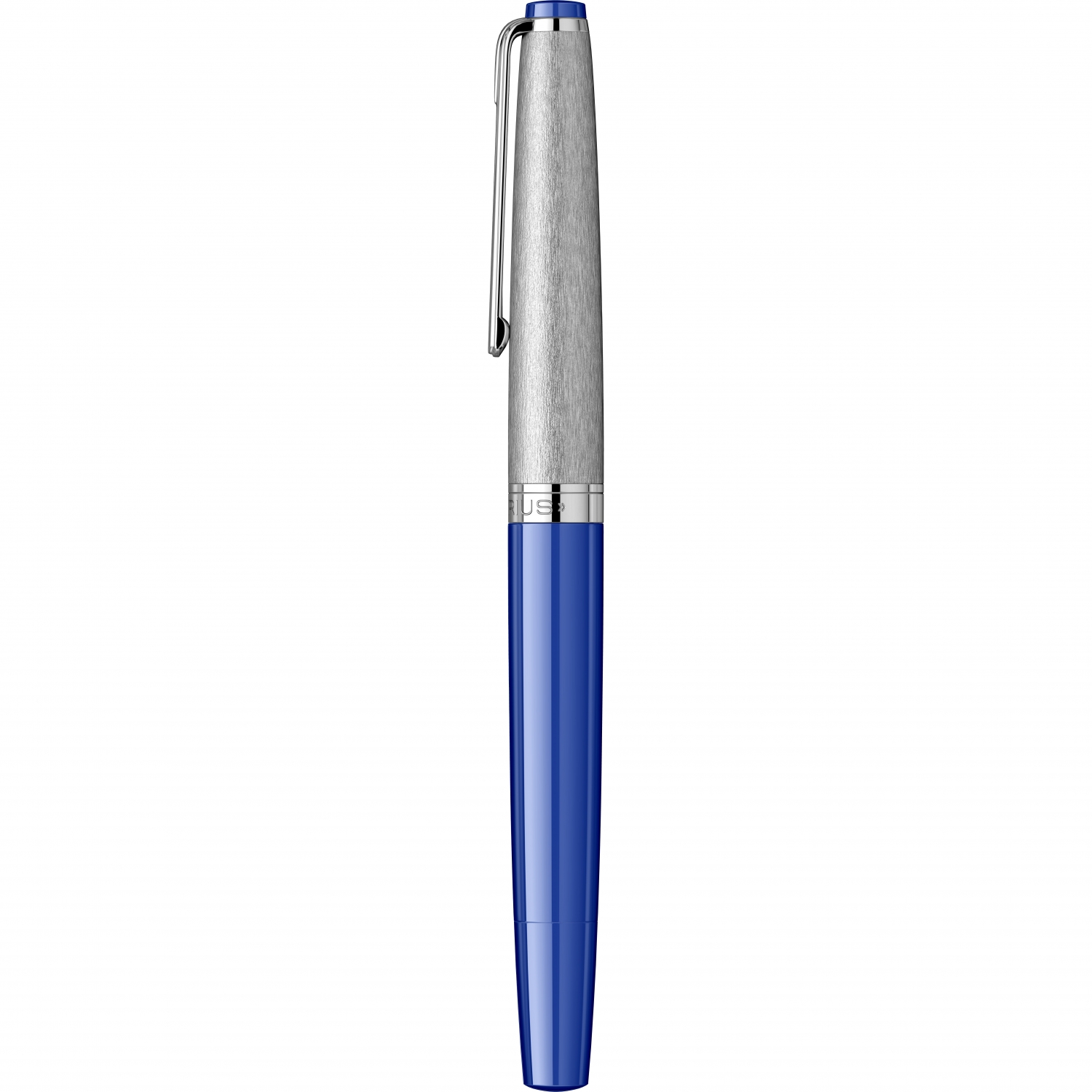 Imagine Produs Stilou Flaro Sirius Blue - Satin Chrome Cap - Chrome Trim - Steel Nib Flaro 62 F
