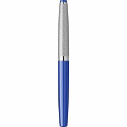 Stilou Flaro Sirius Blue - Satin Chrome Cap - Chrome Trim - Steel Nib Flaro 62 F