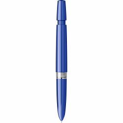 Stilou Flaro Sirius Blue - Satin Chrome Cap - Chrome Trim - Steel Nib Flaro 62 F