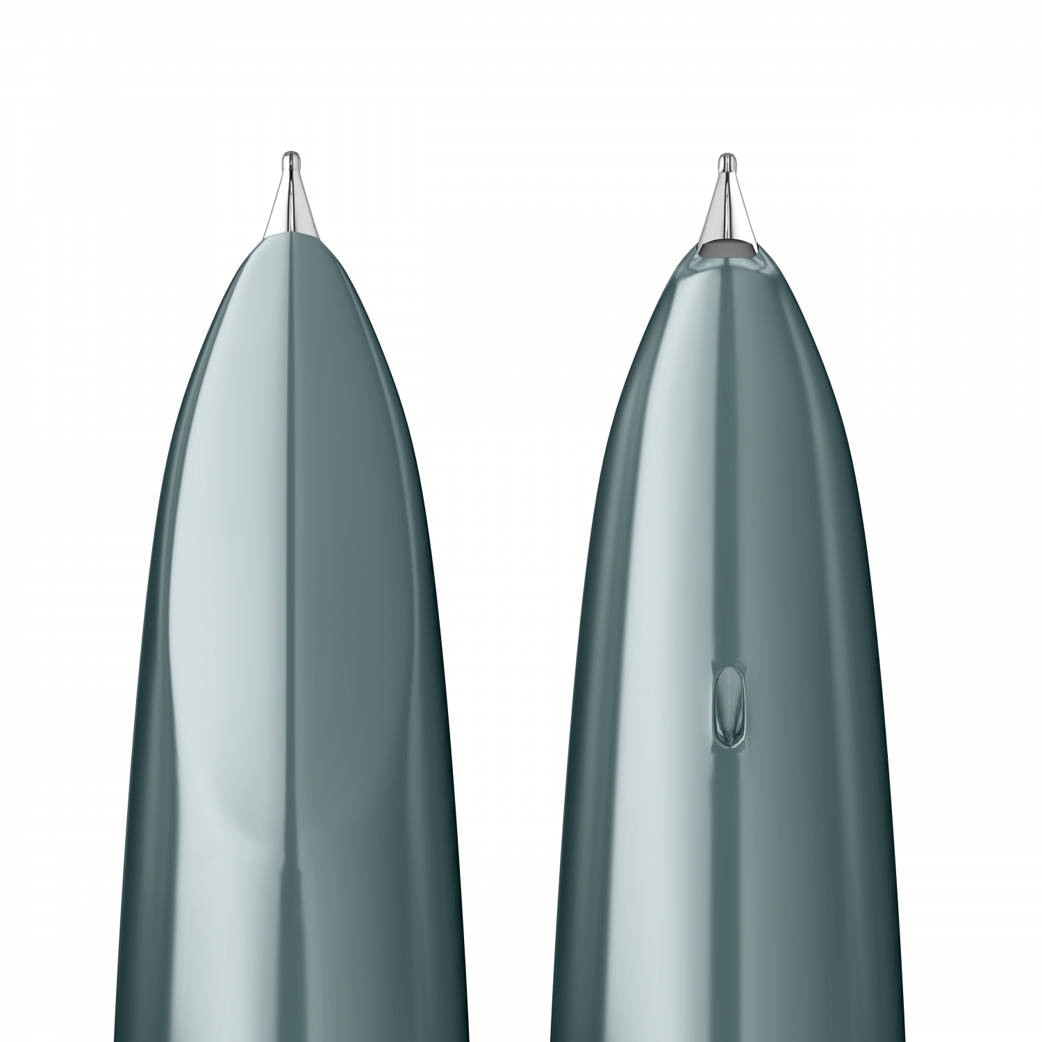 Imagine Produs Stilou Flaro Sirius Gray - Satin Chrome Cap - Chrome Trim - Steel Nib Flaro 62 F