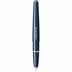 Stilou Flaro Vega SM Blue Navy - Satin Chrome Cap - Chrome Trim - Steel Nib Flaro 52 FK
