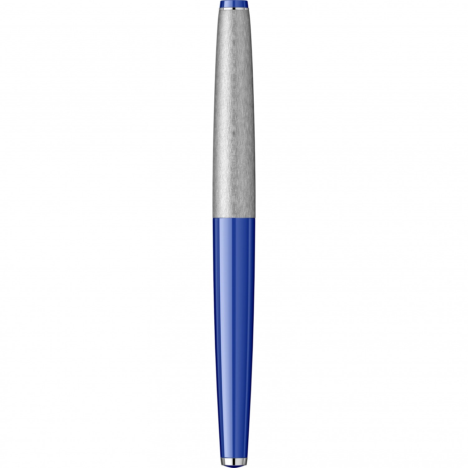 Imagine Produs Stilou Flaro Vega SM Blue - Satin Chrome Cap - Chrome Trim - Steel Nib Flaro 52 FK