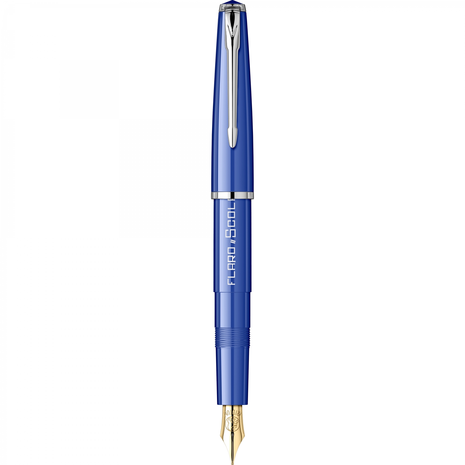 Imagine Produs Stilou Flaro Scolar Blue - Chrome Trim - Steel Nib GP Bock Ursus