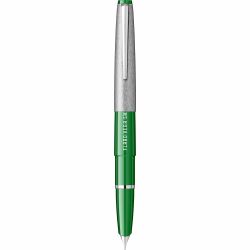 Green - Satin Chrome Cap - Chrome Trim - Steel Nib Flaro 52 FK