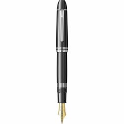 Stilou Flaro Titan Black - Chrome Trim - Steel Nib GP Flaro 65 MB