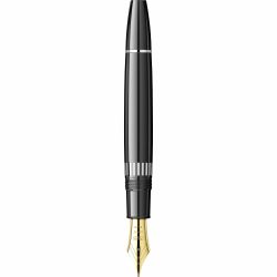 Stilou Flaro Titan Black - Chrome Trim - Steel Nib GP Flaro 65 MB