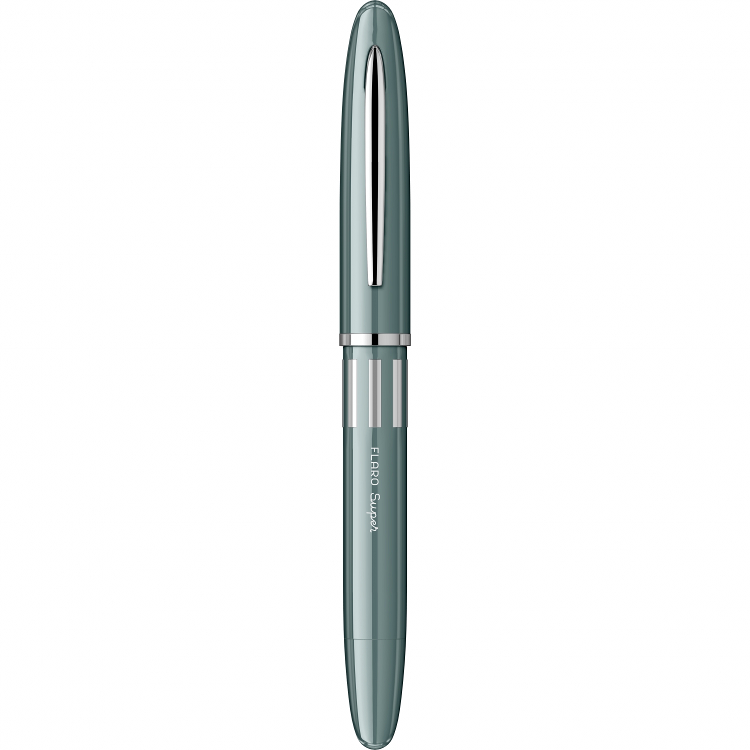 Imagine Produs Stilou Flaro Super Verdigris - Chrome Trim - Steel Nib GP Flaro RPR Iridiu 31 F