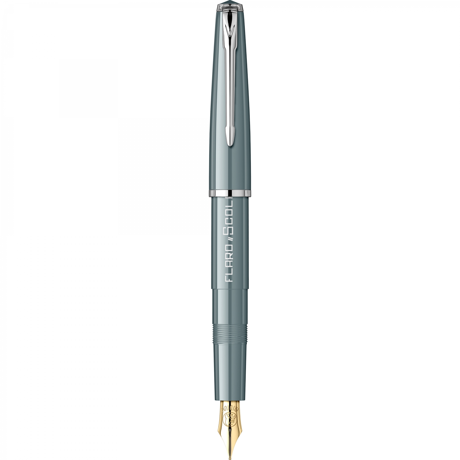 Imagine Produs Stilou Flaro Scolar Gray - Chrome Trim - Steel Nib GP Bock Ursus