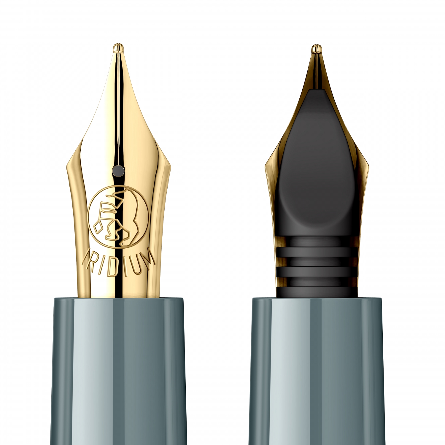 Imagine Produs Stilou Flaro Scolar Gray - Chrome Trim - Steel Nib GP Bock Ursus