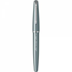 Stilou Flaro Scolar Gray - Chrome Trim - Steel Nib GP Bock Ursus