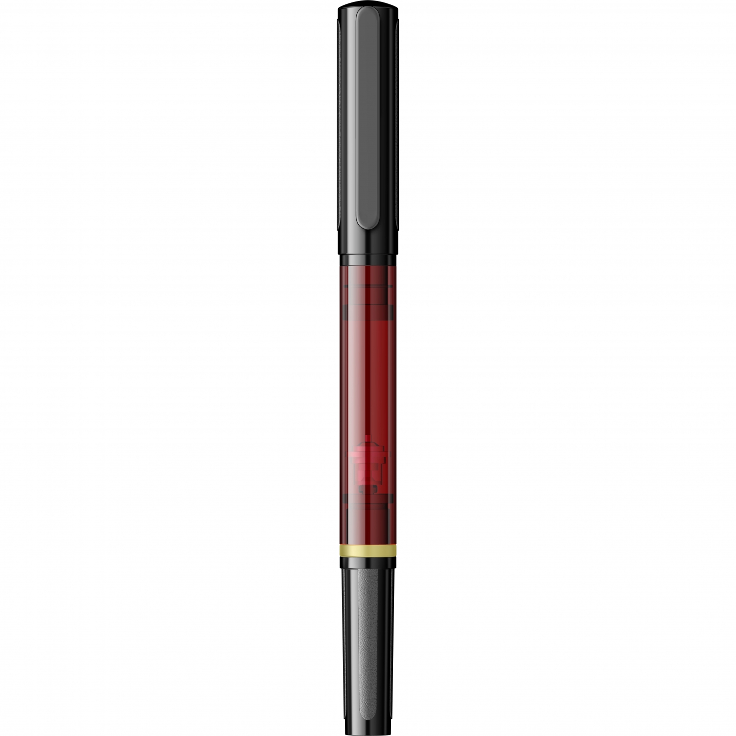 Imagine Produs Stilou Flaro Elev Black - Red - Steel Nib Flaro 51 FK