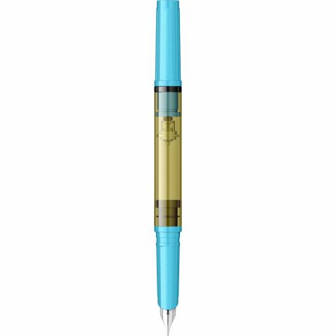 Stilou Flaro Elev Blue Cyan - Yellow - Steel Nib Flaro 51 FK