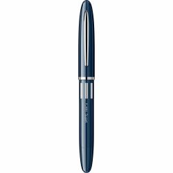 Stilou Flaro Super Blue Navy - Chrome Trim - Steel Nib GP Iridium