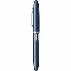Stilou Flaro Super Blue Navy - Chrome Trim - Steel Nib GP Iridium