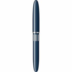 Stilou Flaro Super Blue Navy - Chrome Trim - Steel Nib GP Iridium