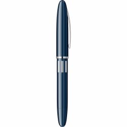 Stilou Flaro Super Blue Navy - Chrome Trim - Steel Nib GP Iridium