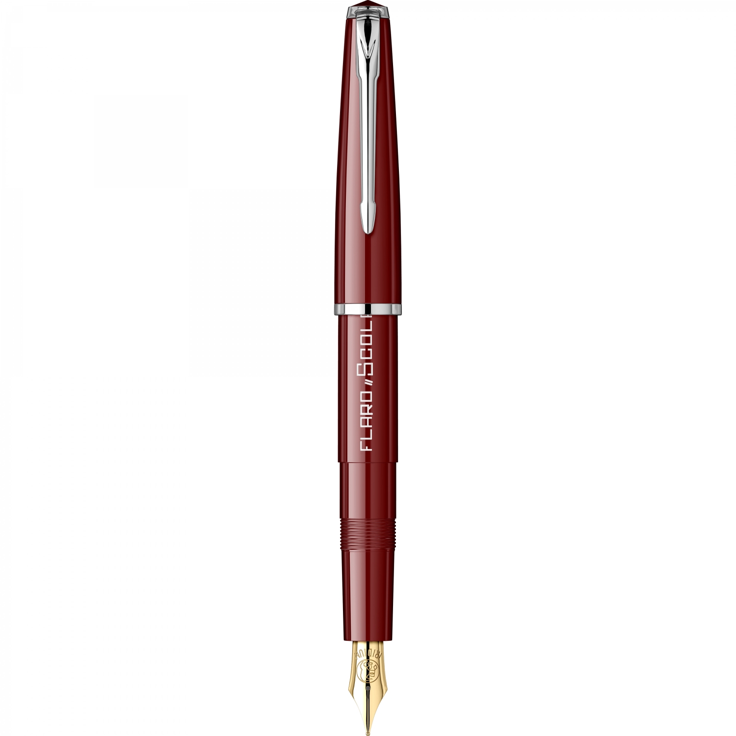 Imagine Produs Stilou Flaro Scolar Burgungy - Chrome Trim - Steel Nib GP Bock Ursus