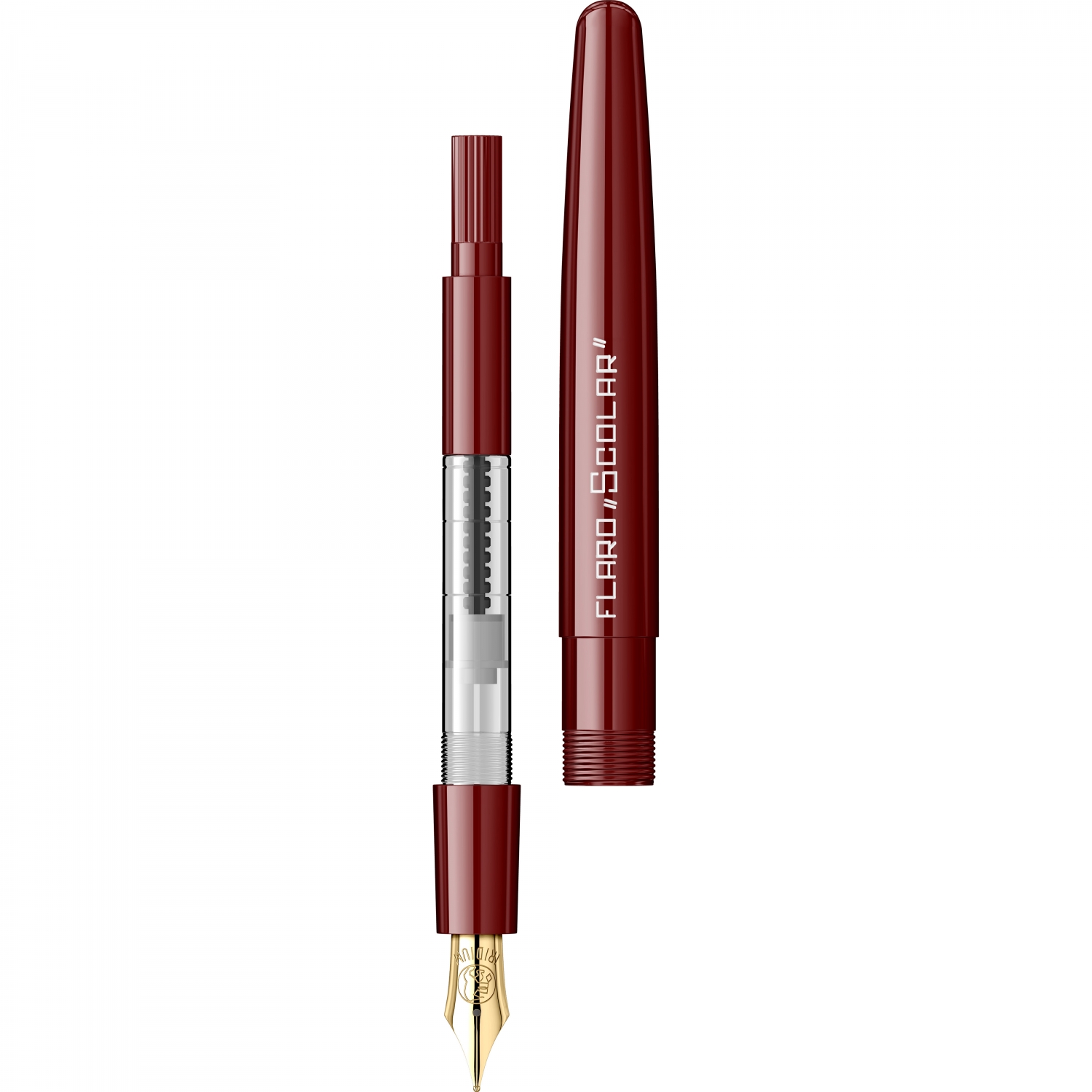 Imagine Produs Stilou Flaro Scolar Burgungy - Chrome Trim - Steel Nib GP Bock Ursus