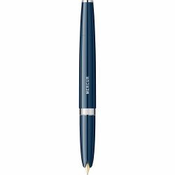 Stilou Flaro Mercur Blue Navy - Classic Font - Chrome Trim - Steel Nib GP Flaro 41 F