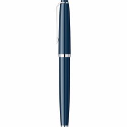 Stilou Flaro Mercur Blue Navy - Classic Font - Chrome Trim - Steel Nib GP Flaro 41 F