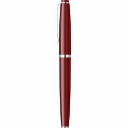 Stilou Flaro Mercur Burgundy - Classic Font - Chrome Trim - Steel Nib GP Flaro 41 F