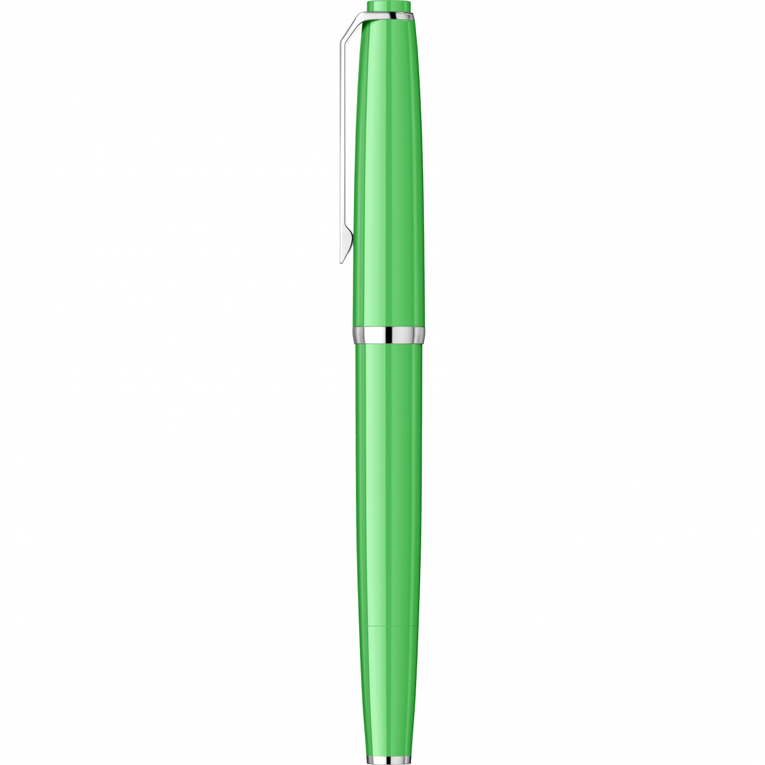Imagine Produs Stilou Flaro Mercur Lime - Classic Font - Chrome Trim - Steel Nib GP Flaro 41 F