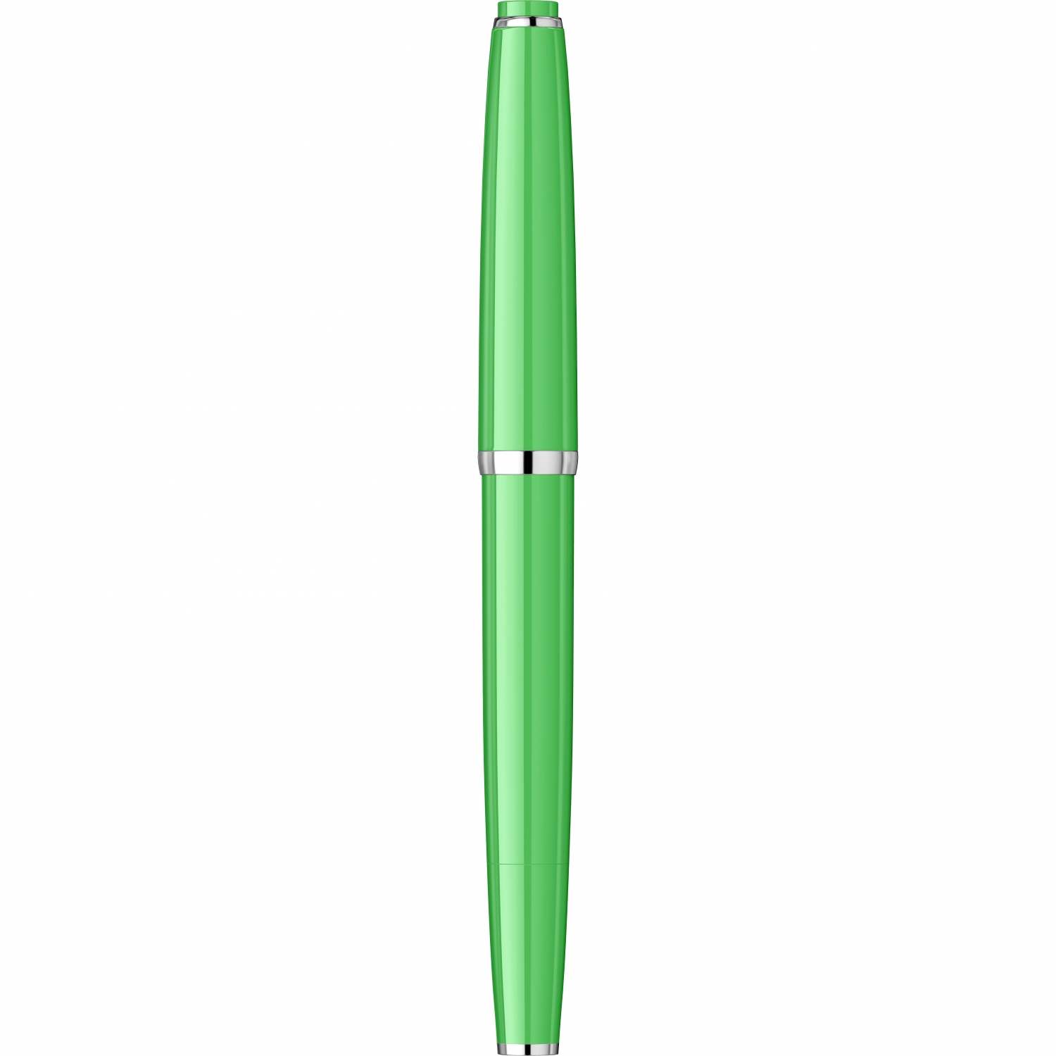 Imagine Produs Stilou Flaro Mercur Lime - Classic Font - Chrome Trim - Steel Nib GP Flaro 41 F
