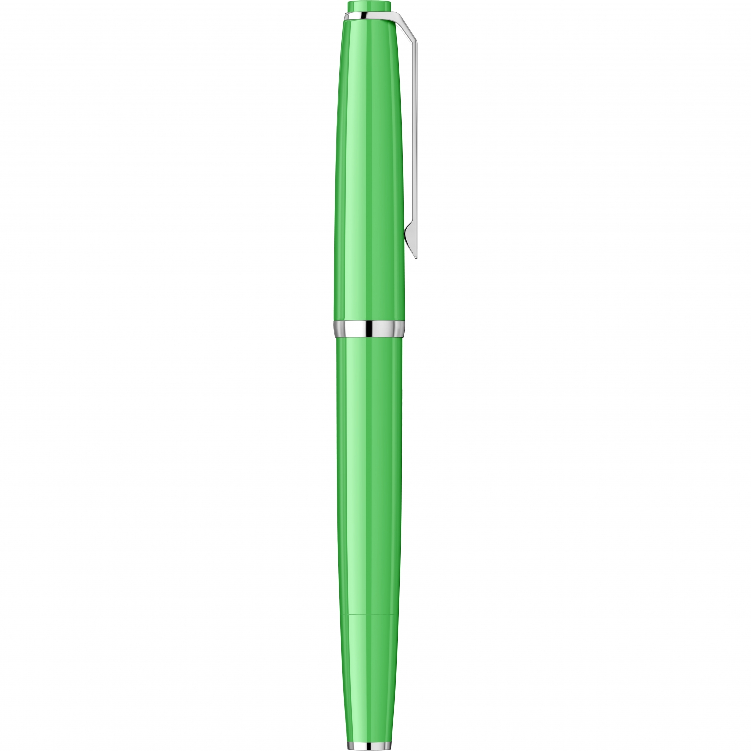 Imagine Produs Stilou Flaro Mercur Lime - Classic Font - Chrome Trim - Steel Nib GP Flaro 41 F