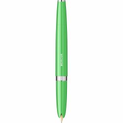 Stilou Flaro Mercur Lime - Classic Font - Chrome Trim - Steel Nib GP Flaro 41 F