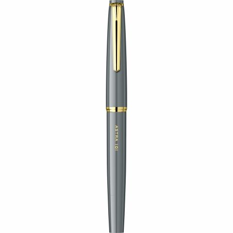 Stilou Flaro Astra 101 Gray - Gold Trim - Steel Nib GP Flaro 41 F