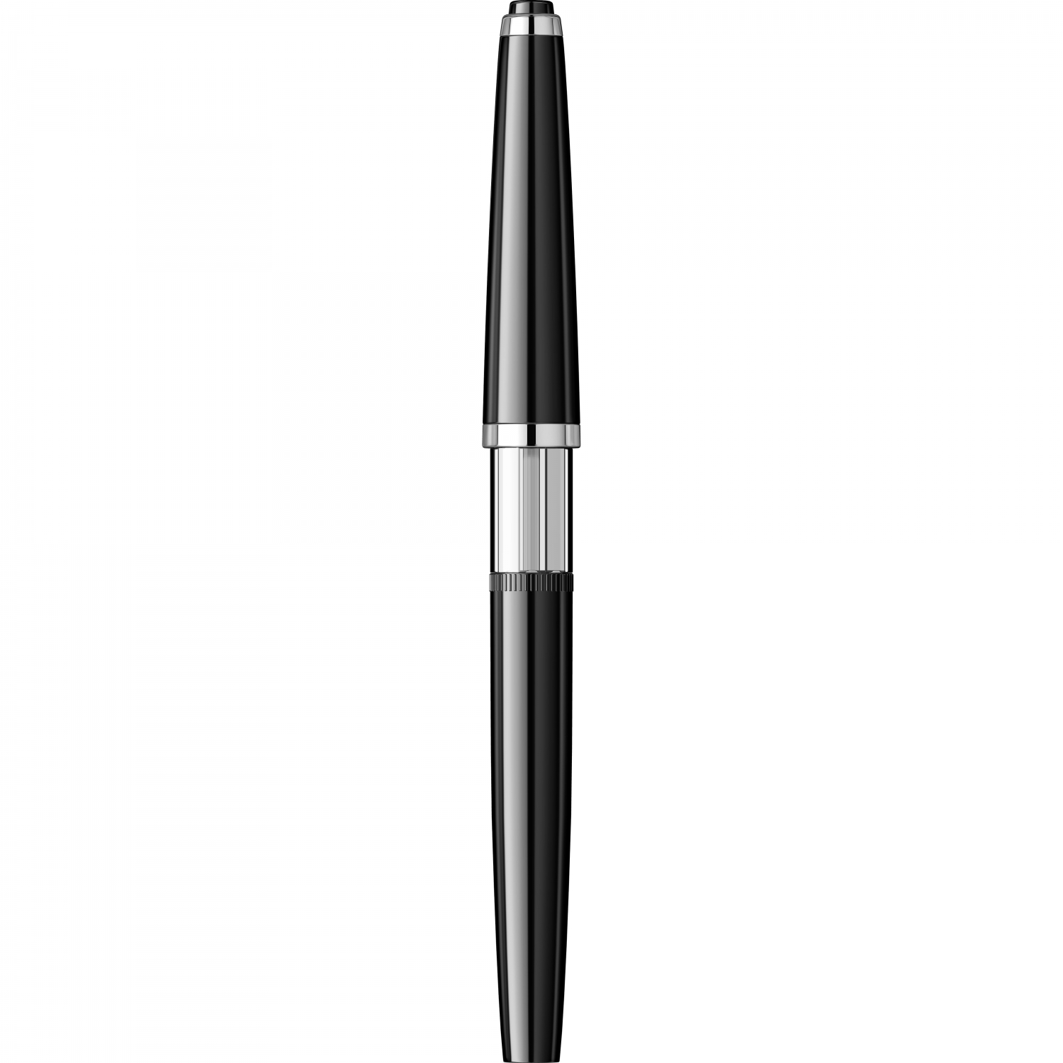 Imagine Produs Stilou Flaro Pionier 70 Black - Chrome Trim - Steel Nib GP Flaro 41 F