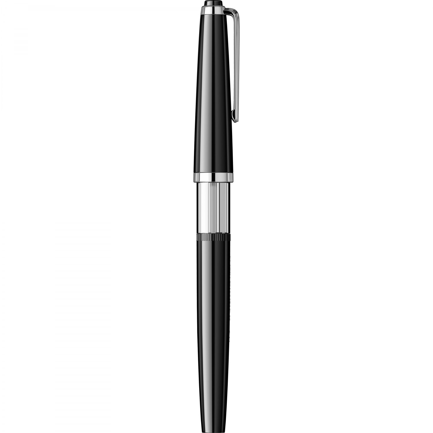 Imagine Produs Stilou Flaro Pionier 70 Black - Chrome Trim - Steel Nib GP Flaro 41 F