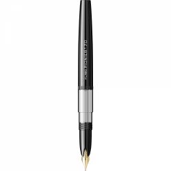 Stilou Flaro Pionier 70 Black - Chrome Trim - Steel Nib GP Flaro 41 F