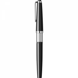 Stilou Flaro Pionier 70 Black - Chrome Trim - Steel Nib GP Flaro 41 F