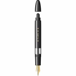 Stilou Flaro 6 Black - Gold Trim - Steel Nib GP Bock Ursus