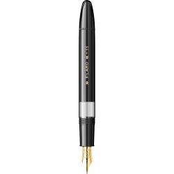 Stilou Flaro 11 Black - Gold Trim - Steel Nib GP Bock Ursus