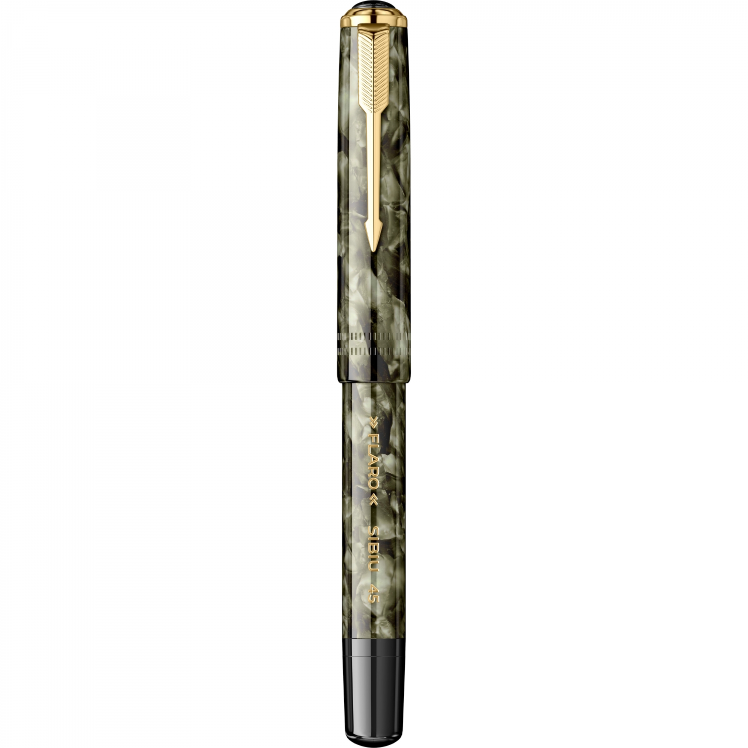 Imagine Produs Stilou Flaro 45 Mosaic Khaki - Gold Trim - Steel Nib GP Bock Ursus