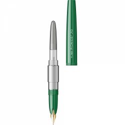 Stilou Flaro Pionier 70 Green - Chrome Trim - Steel Nib GP Flaro 41 F