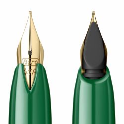 Stilou Flaro Pionier 70 Green - Chrome Trim - Steel Nib GP Flaro 41 F