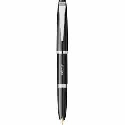 Black - Modern Font - Chrome Trim - Steel Nib GP Flaro 41 F