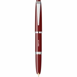 Stilou Flaro Mercur Burgundy - Modern Font - Chrome Trim - Steel Nib GP Flaro 41 F