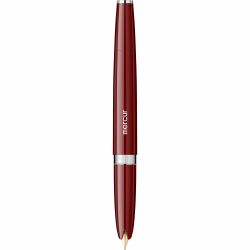 Stilou Flaro Mercur Burgundy - Modern Font - Chrome Trim - Steel Nib GP Flaro 41 F