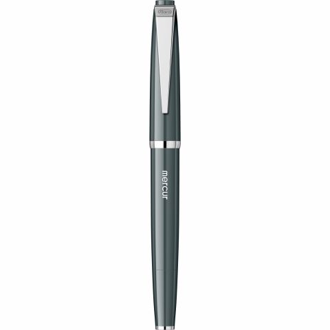Stilou Flaro Mercur Gray - Modern Font - Chrome Trim - Steel Nib GP Flaro 41 F